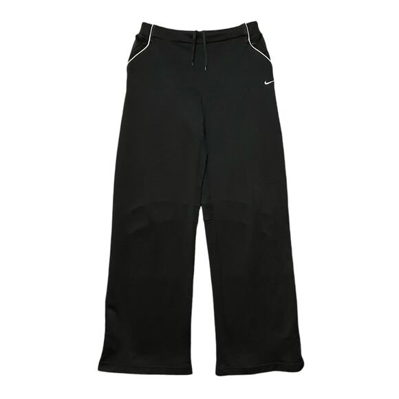Nike Fit Dry Women's Black w/ White Stripe Sweatpants Pull-On W/Zip Pocket SZ L - Picture 12 of 12